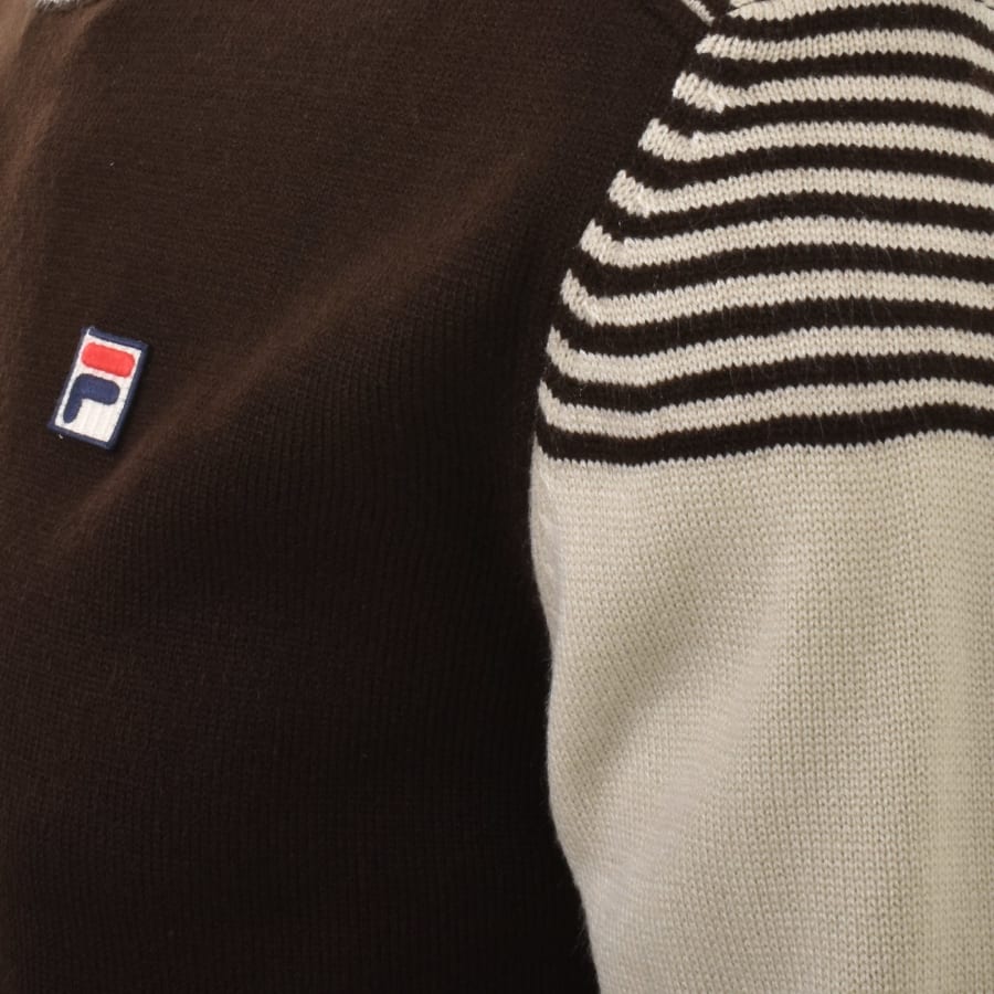 Fila Vintage Fine Stripe Knit Jumper BrownFila Vintage Fine Stripe Knit Jumper Brown Male XX Large